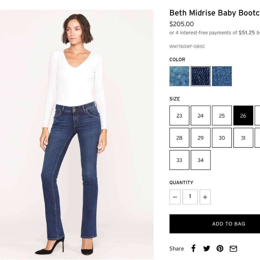 Midrise Bootcut Hudson Jeans